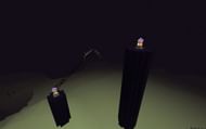 The ender dragon in flying in the end (Image via Minecraft)